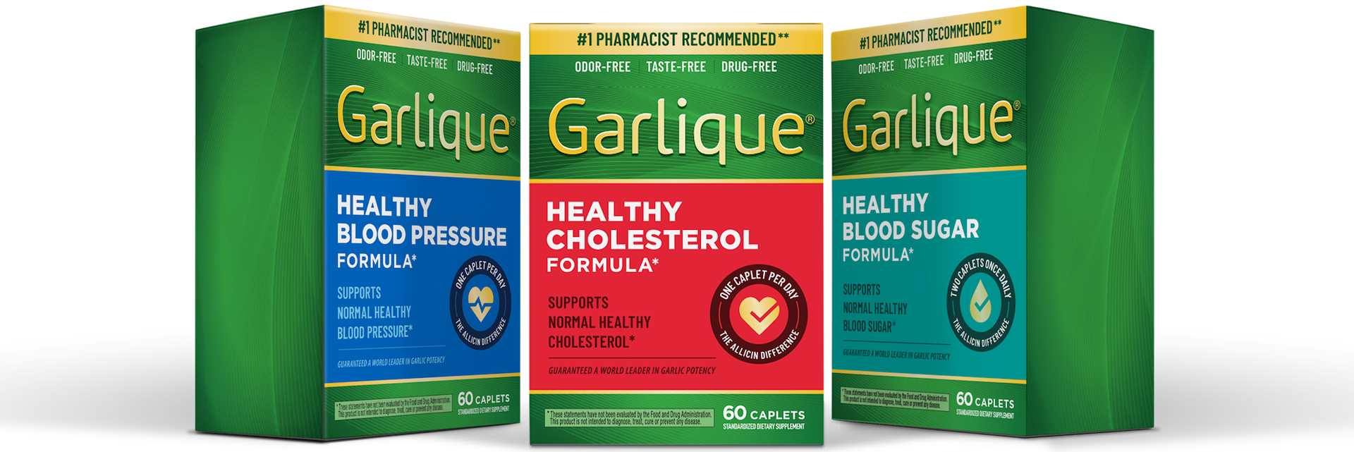 Product shot of the Garlique lineup